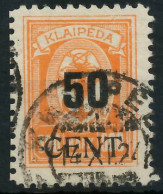 MEMEL 1923 Nr 200 Gestempelt Gepr. X472E26 - Memel (Klaipeda) 1923