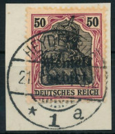 MEMEL 1920 GERMANIA Nr 7x Zentrisch Gestempelt Briefstück Gepr. X472EBE - Klaipeda 1923