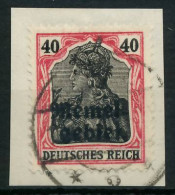 MEMEL 1920 GERMANIA Nr 6 Zentrisch Gestempelt Briefstück Gepr. X472F46 - Memel (Klaïpeda) 1923