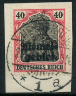MEMEL 1920 GERMANIA Nr 6 Zentrisch Gestempelt Briefstück Gepr. X472F2E - Klaipeda 1923