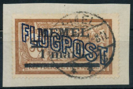 MEMEL 1921 Nr 43 Iy Zentrisch Gestempelt Briefstück Gepr. X472FA2 - Memel (Klaipeda) 1923