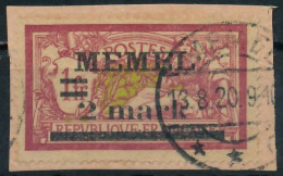 MEMEL 1920 Nr 28x Gestempelt Briefstück Gepr. X473016 - Memel (Klaïpeda) 1923