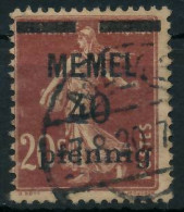 MEMEL 1920 Nr 22a Gestempelt Gepr. X473086 - Memelland 1923