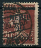 MEMEL 1920 Nr 22a Gestempelt Gepr. X47308E - Memelgebiet 1923