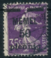 MEMEL 1920 Nr 23c Gestempelt Gepr. X47309E - Memel (Klaïpeda) 1923