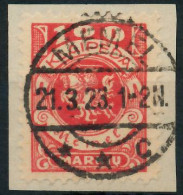 MEMEL 1923 Nr 146 Zentrisch Gestempelt Briefstück Gepr. X478886 - Memelgebiet 1923