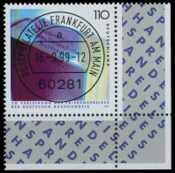 BRD BUND 1999 Nr 2075 Zentrisch Gestempelt ECKE-URE X481022 - Oblitérés