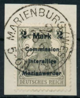 MARIENWERDER Nr 23BIa Zentrisch Gestempelt Briefstück Gepr. X49A602 - Other & Unclassified