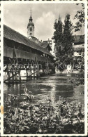 11647139 Olten Aare Holzbruecke Kirchturm Altstadt Olten - Sonstige & Ohne Zuordnung