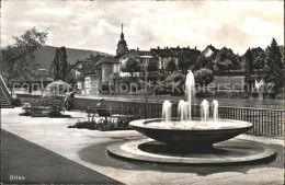 11647122 Olten Uferpartie An Der Aaare Brunnen Blick Zur Altstadt Olten - Autres & Non Classés