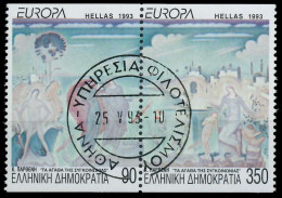 GRIECHENLAND 1993 Nr 1829C-1830C Zentrisch Gestempelt WAAGR X5DFCAA - Used Stamps