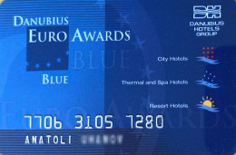 UNGHERIA   KEY HOTEL  Danubius Euro Awards - Loyalty Card - Chiavi Elettroniche Di Alberghi