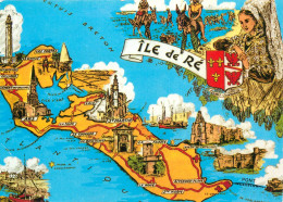 17 île De Ré Carte Map Plan Dessin Croquis Fiche De L'île (Scan R/V) N° 41 \MS9018 - Ile De Ré