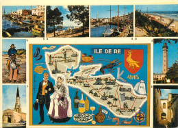 17 île De Ré Carte Map Plan Dessin Croquis Fiche De L'île (Scan R/V) N° 43 \MS9018 - Ile De Ré
