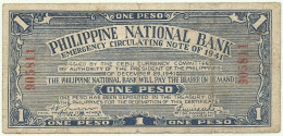 PHILIPPINES - 1 Peso - 1941 - Pick S 215 - Philippine National Bank CEBU - Filippine
