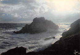 56 QUIBERON Tempête Sur La Pointe Du PERCHO Et Coucher De Soleil (Scan R/V) N° 28 \MS9026 - Quiberon