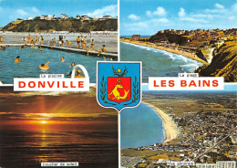 50 DONVILLE LES BAINS La Plage La Piscine Et Vue Générale (Scan R/V) N° 20 \MS9052 - Granville