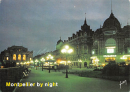 34 MONTPELLIER Place De L'oeuf Ou De La Comédie La Nuit (Scan R/V) N° 1 \MS9082 - Montpellier