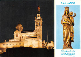 13 MARSEILLE La Basilique (Scan R/V) N° 13 \MS9092 - Notre-Dame De La Garde, Aufzug Und Marienfigur