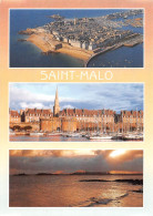 35 SAINT-MALO Cité Corsaire Vue Aérienne Et Plage (Scan R/V) N° 51 \MS9088 - Saint Malo