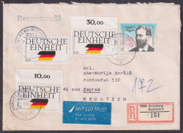Germany 1992, Otto Lilienthal, Registered Letter To Croatia - Autres & Non Classés