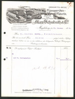 Rechnung Magdeburg 1930, Konservenfabrik Max Schubath & Co., Werksgebäude  - Altri & Non Classificati