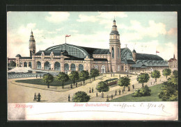 AK Hamburg-St.Georg, Hauptbahnhof Mit Strassenbahn Und Passanten  - Mitte