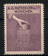 Reklamemarke Princess - Zur Pflege Des Teints, A. G. Metzeler & Co., München, Hand Hält Einen Schwamm  - Erinnofilia