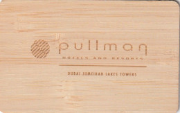 EMIRATI ARABI  KEY HOTEL  PULLMAN DUBAI JUMEIRAH LAKES TOWERS - Wooden Card. - Cartes D'hotel