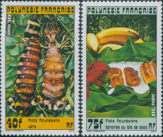 French Polynesia 1988 Sc#474-475,SG524-525 Polynesian Food Dishes Set MLH - Andere & Zonder Classificatie