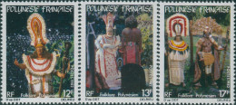 French Polynesia 1982 Sc#362-364,SG370-372 Polynesian Folklore Set MNH - Andere & Zonder Classificatie