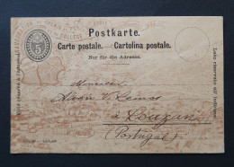 Suisse Carte Entier Postale 1893 Inauguration Du Chemin De Fer De Ste Croix Switzerland Railway Postcard Stationery - Trenes