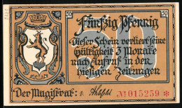 Notgeld Greussen I. Th., 50 Pfennig, Pferde Ziehen Grossen Heuwagen  - Lokale Ausgaben