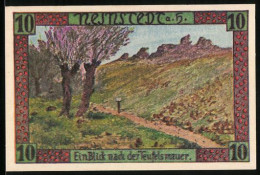 Notgeld Neinstedt 1921, 10 Pfennig, Blick Nach Der Teufelsmauer  - Lokale Ausgaben