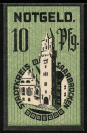 Notgeld Saarbrücken 1919, 10 Pfennig, Alter Turm  - Lokale Ausgaben