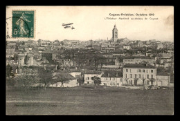 16 - COGNAC-AVIATION - OCTOBRE 1910 - L'AVIATEUR MARTINET AU DESSUS DE LA VILLE - Cognac