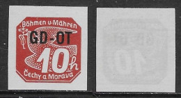 Bohemia Moravia 1939 Newspaper Overprinted "GD - OT" 10H Mi N.51 MNH ** - Nuovi