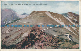 R036490 Pikes Peak Auto Highway Showing Seven Elevations. 1927 - Welt