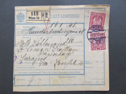 BRIEF Wien - Sarajevo 1918 Simon Kattan 1918 /// D*59535 - Storia Postale