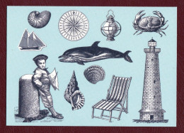 Bord De Mer. New, Standard Size Post Card, Verso Divided, Ed, Meridionales-Montpellier, Nt. 9806 - Altri & Non Classificati