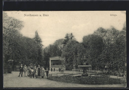 AK Nordhausen A. Harz, Gehege Mit Gruppenbild  - Nordhausen