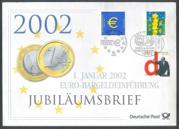 Germany 2002, € Euro Currency, Special Postmark & Cover - Altri & Non Classificati
