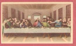 Santini, Holy Card. - Ultima Cena, Last Dinner.  Ed. Enrico Bertarelli N° 2-619- Con Approvazione Ecllesiastica. - Devotieprenten