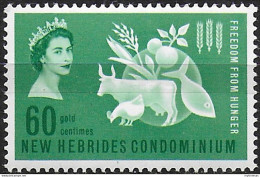 1963 New Hebrides Freedom From Hunger 1v. MNH SG N. 95 - Otros & Sin Clasificación