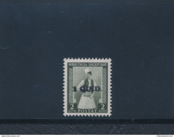 1942 ALBANIA, Occupazione Italiana, Doppia Soprastampa N. 37a, MNH** - Otros & Sin Clasificación