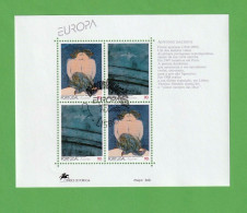 PTB1661- PORTUGAL (AÇORES) 1993 Nº 138 (selos 2129_ 30)- CTO (EUROPA CEPT) - Hojas Bloque