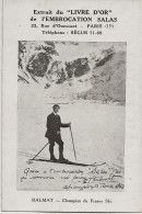 74 - CHAMONIX - LE TOUR MONTROC - Kléber BALMAT à Skis - J.O. 1924 - RARE CPA Publicitaire - Chamonix-Mont-Blanc