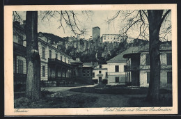 AK Baden, Hotel Sacher Mit Ruine Rauthenstein  - Autres & Non Classés