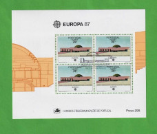 PTB1665- PORTUGAL (AÇORES) 1987 Nº 89 (selos 1801)- CTO (EUROPA CEPT) - Blocks & Sheetlets
