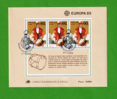 PTB1667- PORTUGAL (AÇORES) 1985 Nº 75 (selos 1699)- CTO (EUROPA CEPT) - Hojas Bloque